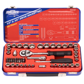 888 Tools - Socket Set - 888 1/4" & 3/8" Dr 12Pt Metric/Sae 55Pc | T820199